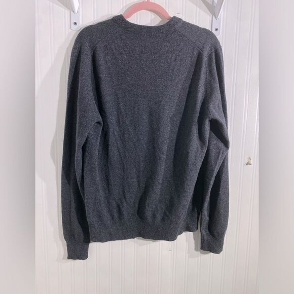 Qi Quinn New York 100% Cashmere Classic V-Neck Sweater Navy‎ Blue Men’s L - Picture 6 of 6